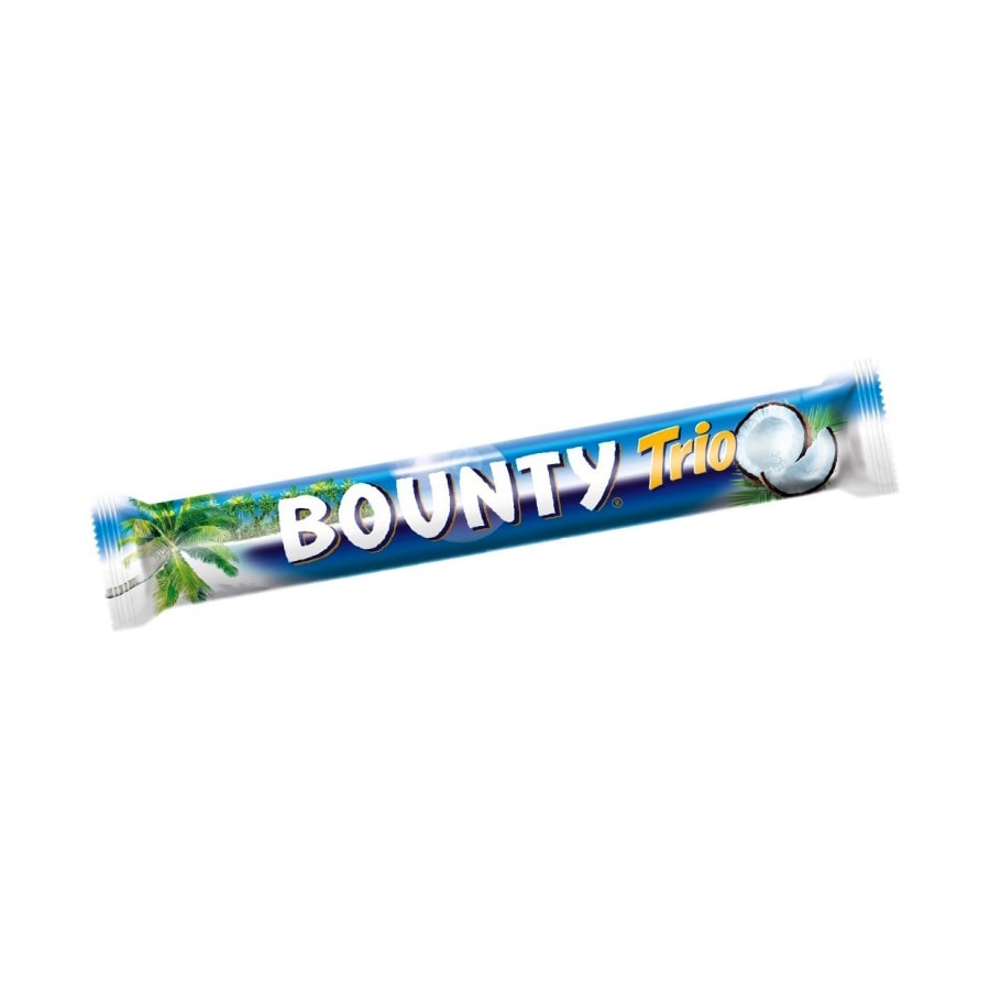 Батончик шоколадный молочный Bounty Trio с кокосовой начинкой, 82.5 гр, 3 шт.
